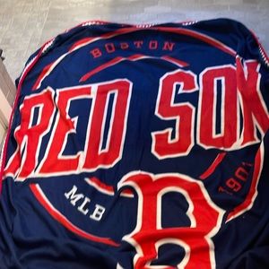 One of a Kind Unique Gift!  Official Red Sox Blanket With Hand Made Trim